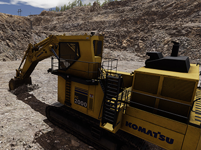 Komatsu PC2000-8 Digging Training