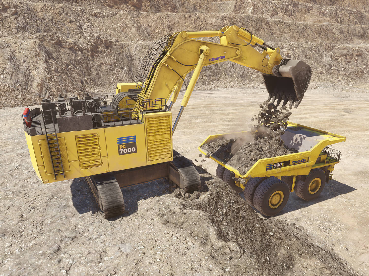 Komatsu PC7000-11, PC8000E-6, PC7000E-11 - Dumping Training