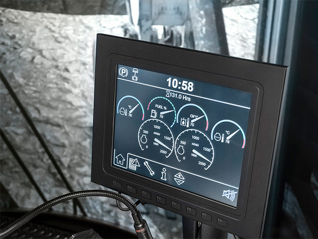 Liebherr R9800 - Simulated main display