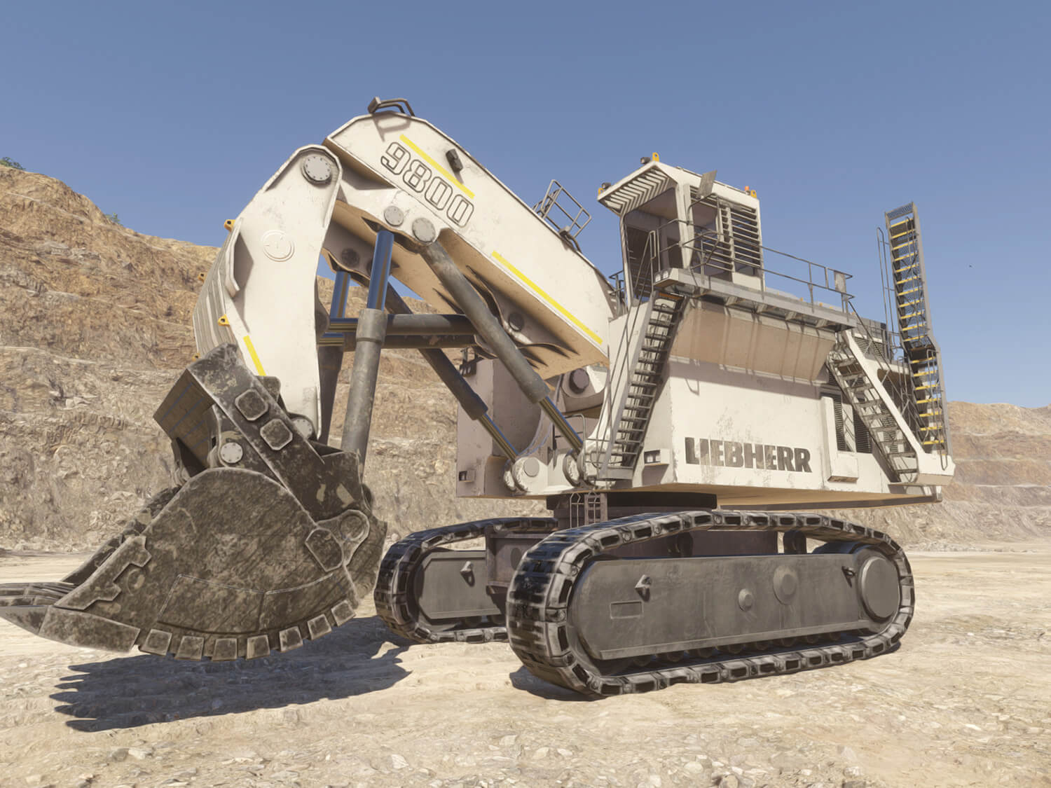 Liebherr R9800 Shovel Dumping Training