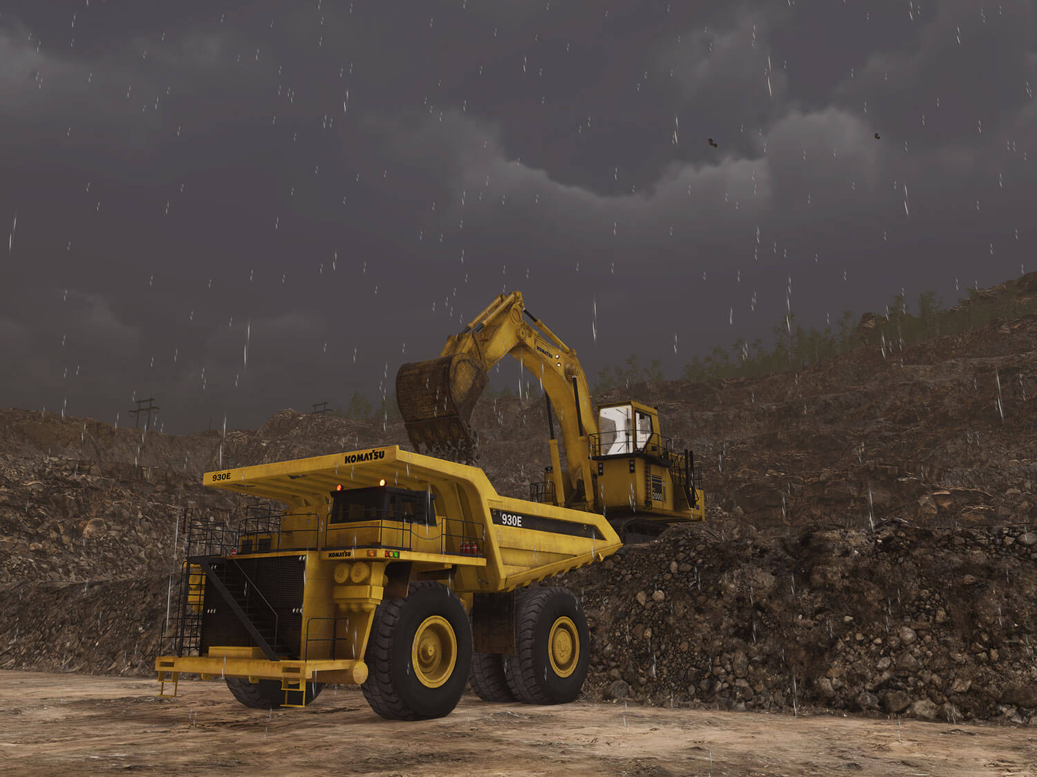 Komatsu PC2000-11 Adverse Weather Training