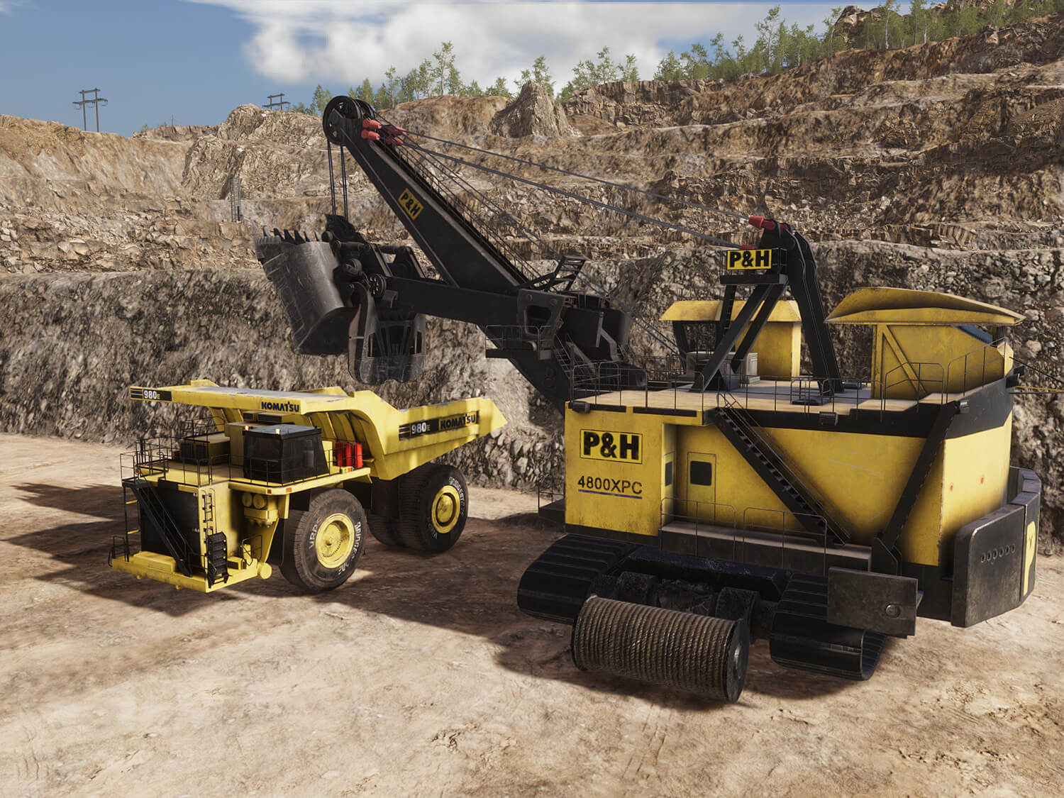 Komatsu P&H 4100XPC & 4800XPC Electric Rope Shovels (C-Series Seat and Controls) Dumping Training