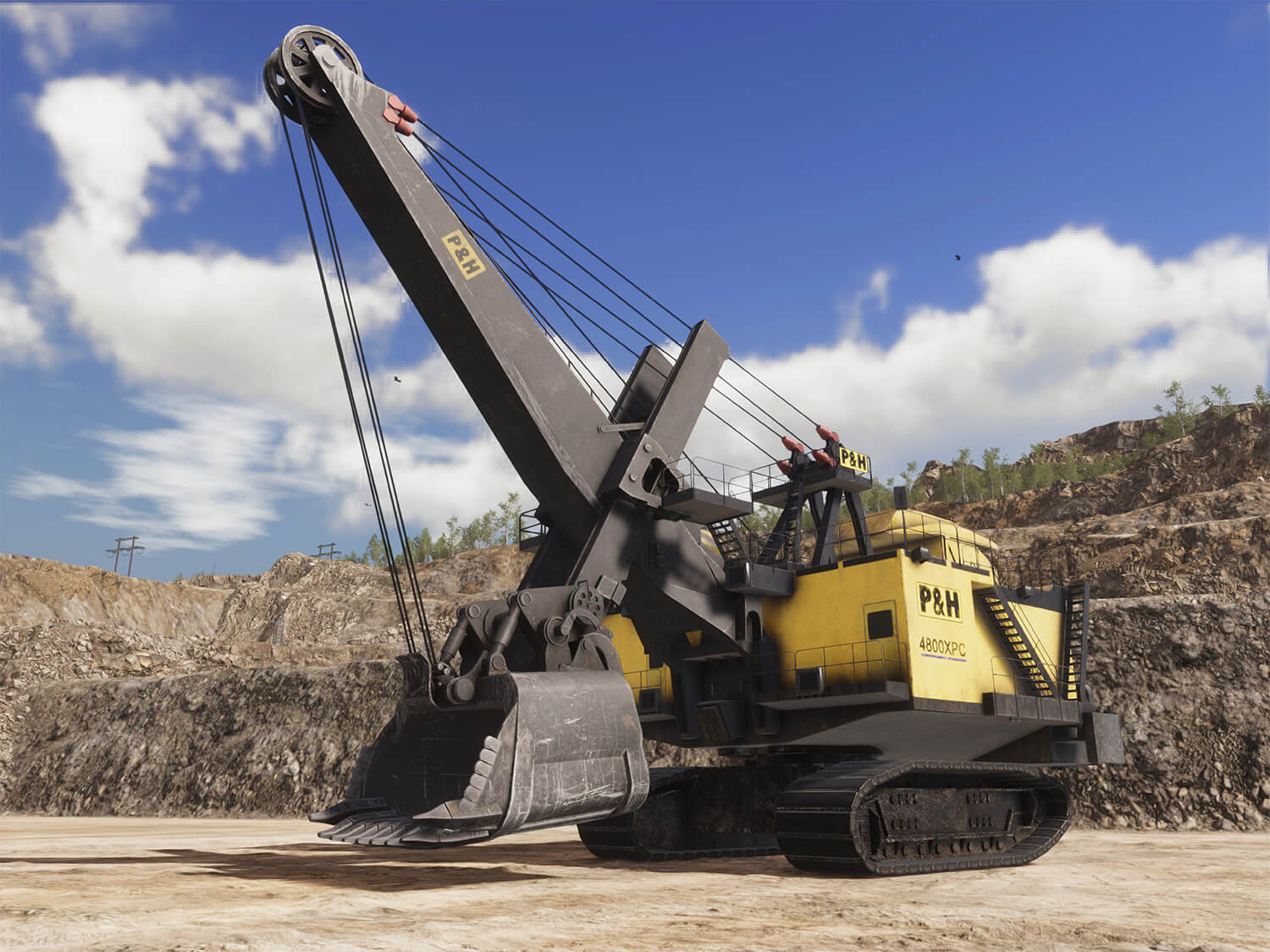 Komatsu P&H 4100XPC & 4800XPC Electric Rope Shovels (C-Series Seat and Controls) Hero Shot