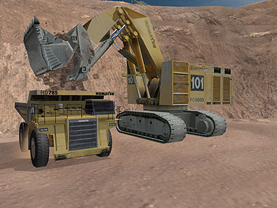 Komatsu HD785-5 Loading Training