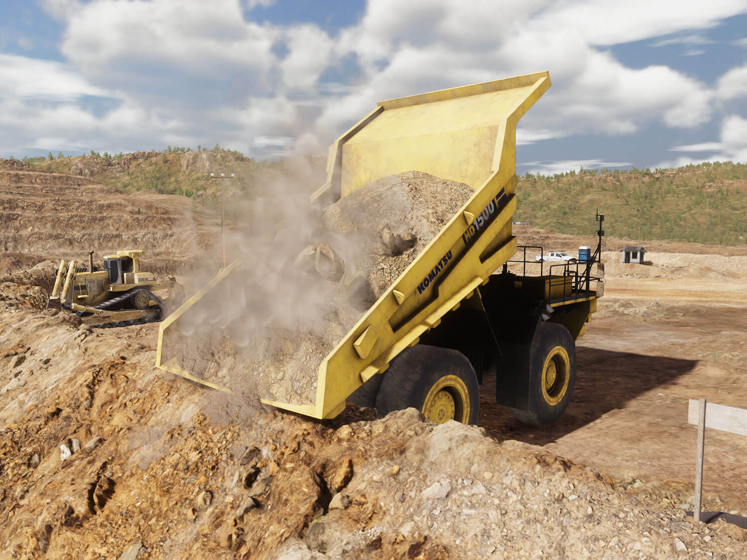 Komatsu HD785-8, HD1500-8 - Dumping Training