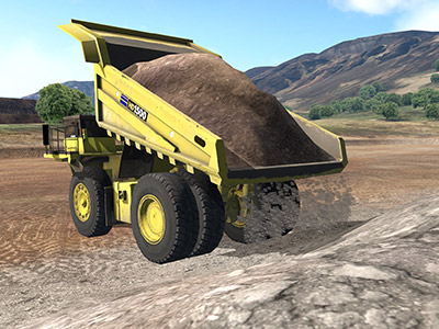 Komatsu HD1500-7 Dumping Training