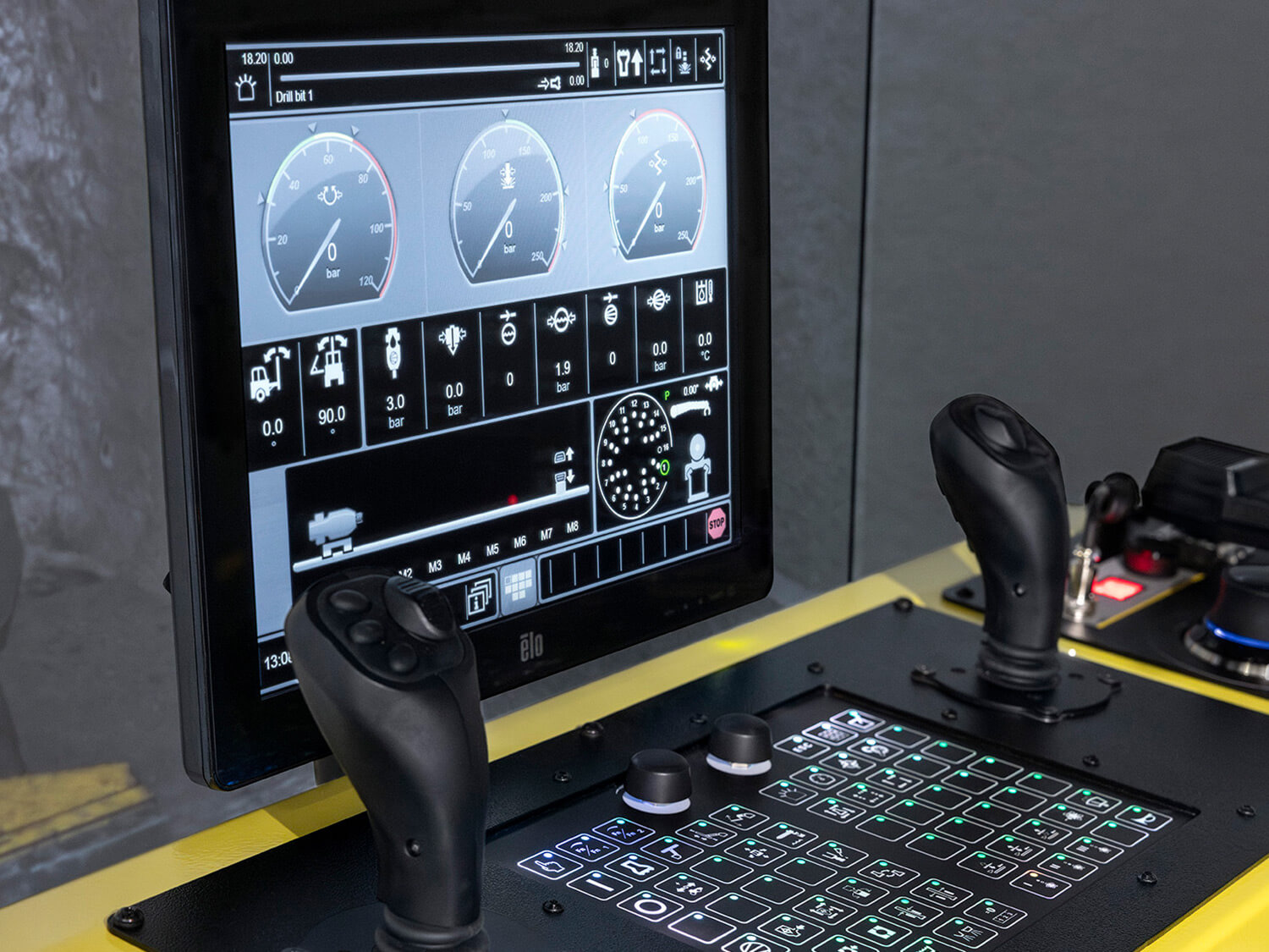 Epiroc Simba E7 C (RCS 5) Longhole Drill - Control System Display