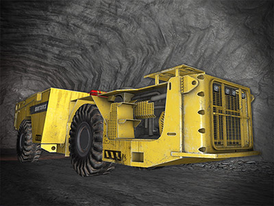 Atlas Copco MT2010 Underground Truck - front right view