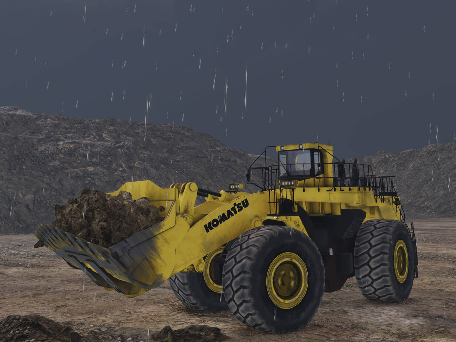 Komatsu WA1200-6 Adverse Weather Training