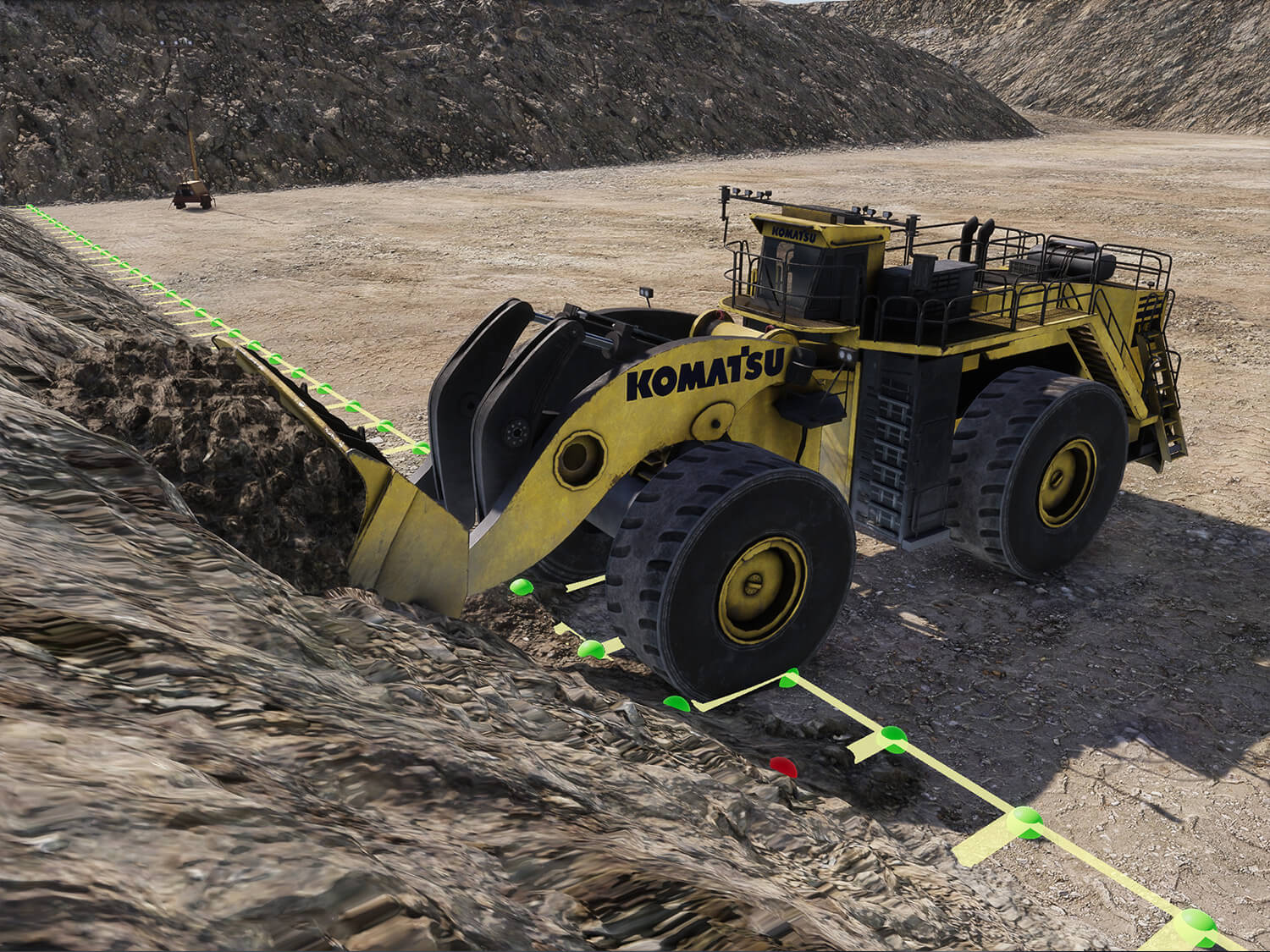 Komatsu WE1850-3 Digging Training