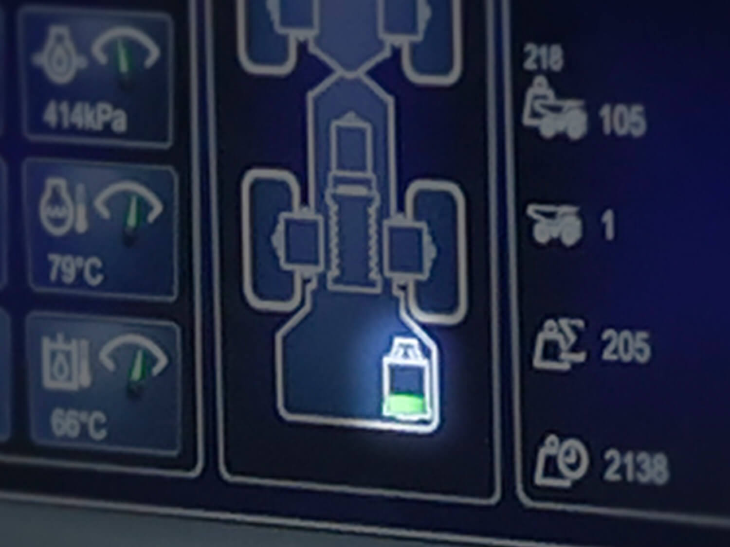 Komatsu WE1850-3 - Realistic simulation of the WE1850-3 Kinetic Energy Storage System (KESS), which interacts with the SR Hybrid Drive to capture and redistribute horsepower from braking events